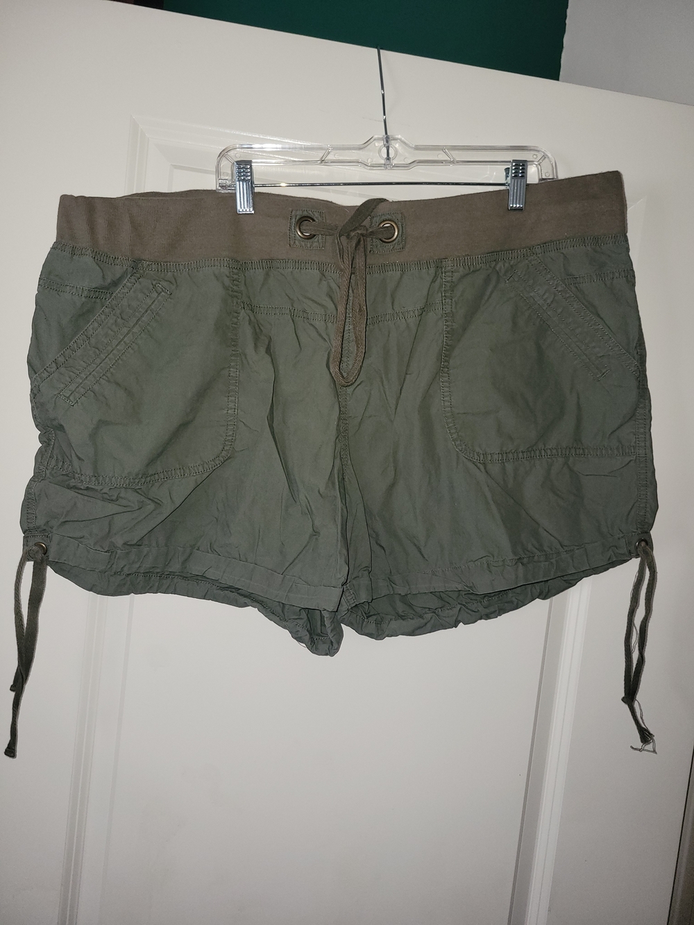 Forever 21 Olive Drawstring Cargo Shorts